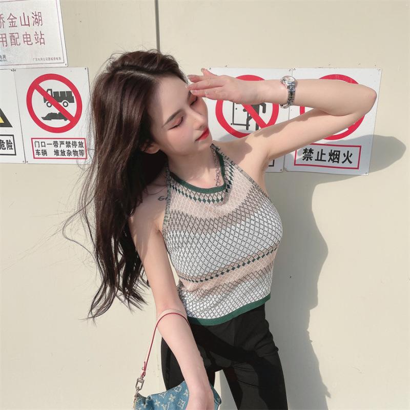 Product Introduction of Áo Mặc Bên Ngoài Và Mùa Hè, Thiết Kế Bãi Biển, Có Thể Mặc Bên Trong, Áo Vest Hai Dây Nhỏ Quần Áo Mới, Dành Cho Phụ Nữ Top Women Denim 3