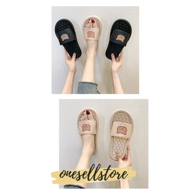 Sandal slop/kokop Wanita BEAR EMBOSS 2