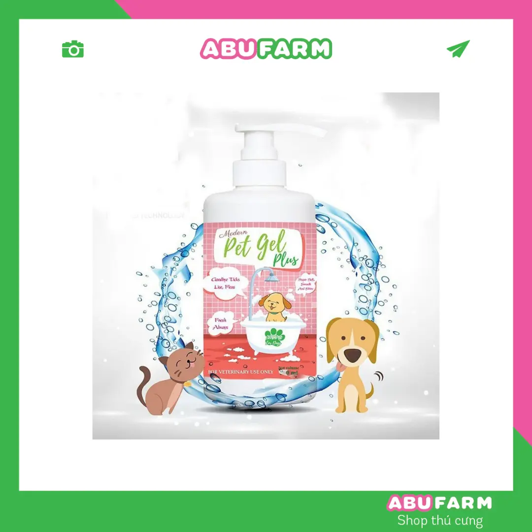 Sữa Tắm Modern Pet Gel Plus 500ml Trị Ve Rận Bọ Chét Cho Chó Mèo