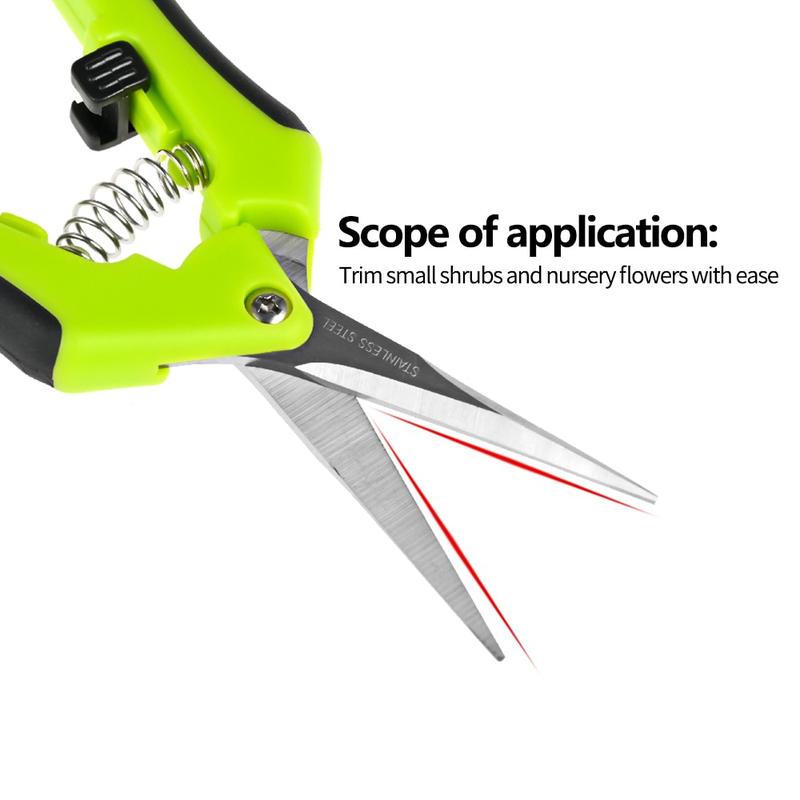 Product Introduction of Garden Pruning Shears Stainless Steel Pruning Tools Hand Pruner Cutter Grape Fruit Picking Weed Household Potted Branches Pruner 17