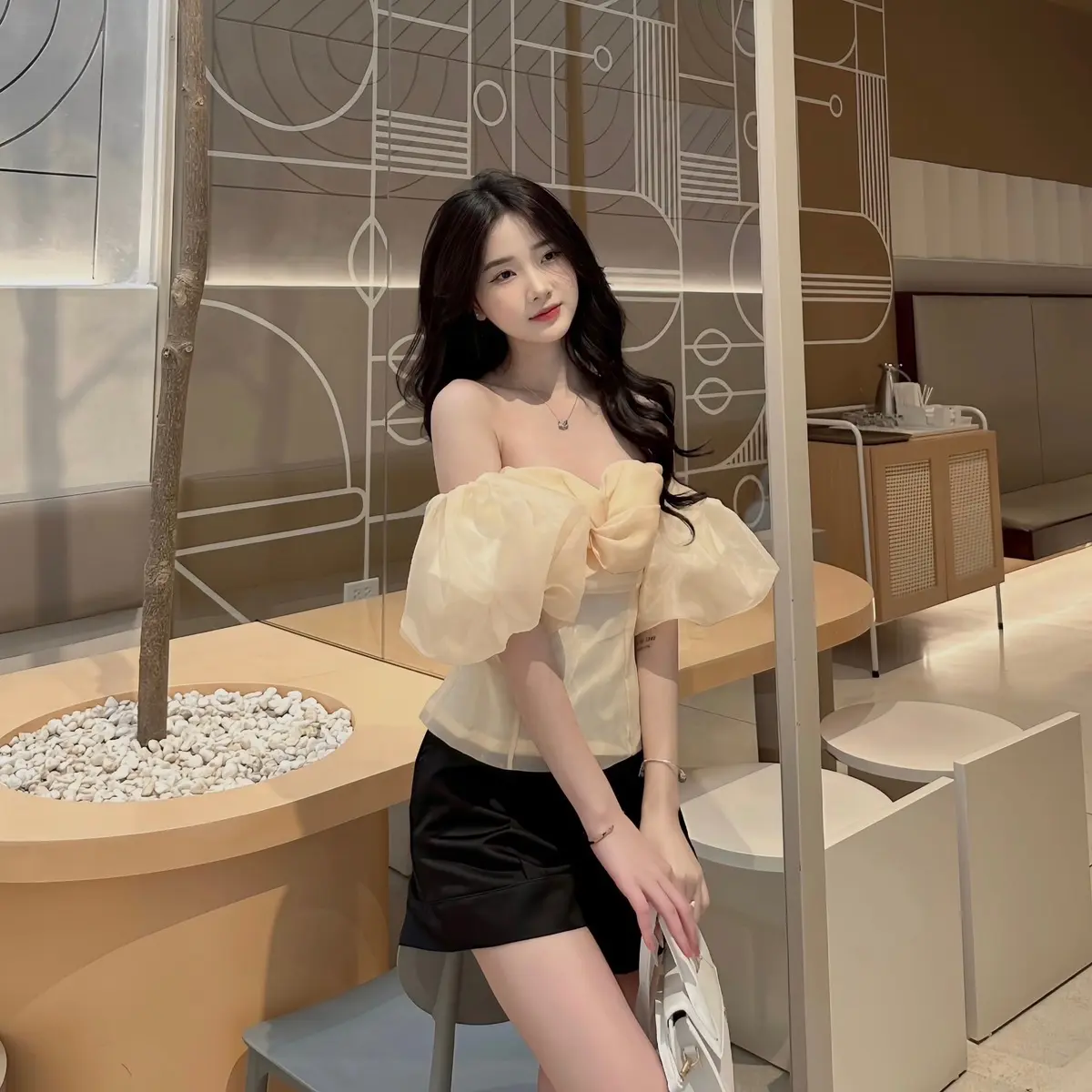[HÌNH ẢNH ĐỘC QUYỀN- DESIGNED BY BD.BRAND ]- SET ÁO XOẮN NGỰC + QUẦN TAFTA CÔNG CHÚA, TIỂU THƯ Top Nữ Nhung Kem Lịch Women Lịch Women