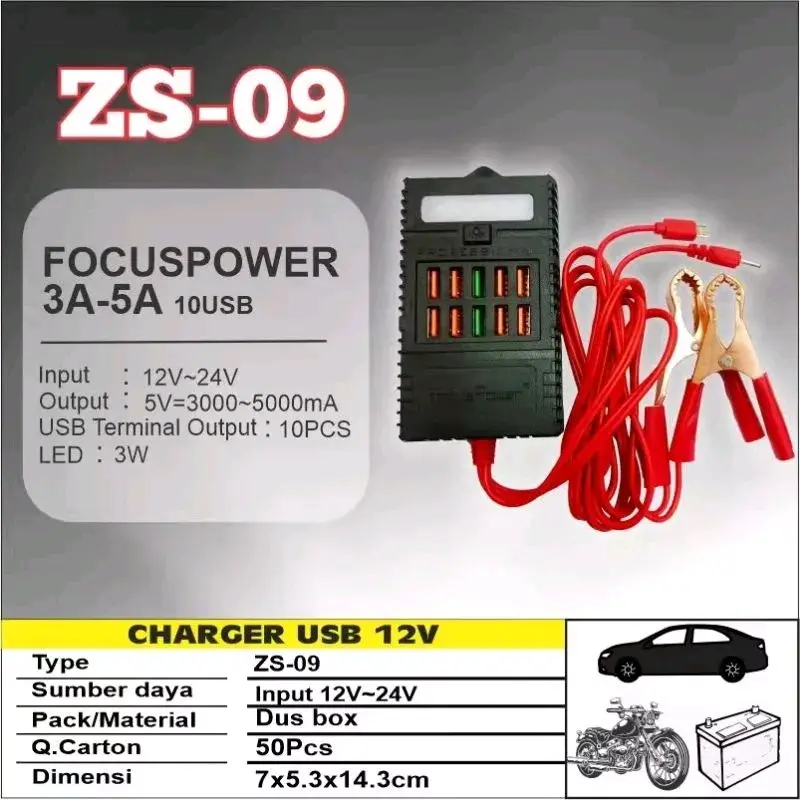 charger DC hp aki DC 12v-24v perubah arus DC ke ac Led Adaptor 1