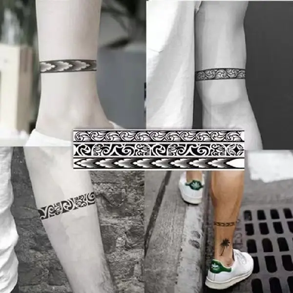 Miếng Dán Hình Xăm, Thiết Kế Prajna HAILANG Và Hoa Anh Đào, Cánh Tay In Hình, Thích Hợp Cho Nam Và Nữ, Có Phím Phanh Đeo Tay, Vòng Tay Ukiyo-E Truyền Thống Cũ, Không Thấm Nước Và Bền 5