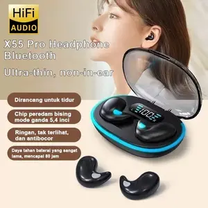 TWS X55 Headset Bluetooth Wireless Headphone Earbuds Ear Hooks Bluetooth Earphone Bass Noise Reduction