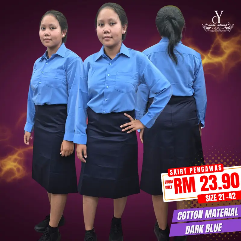 CY 0410 SCHOOL UNIFORM DARK BLUE SKIRT / KAIN SEKOLAH BIRU - TikTok ...