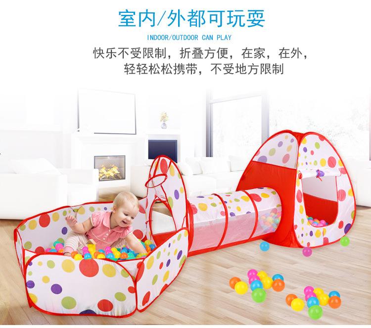 Product Introduction of Children's Tent Crawling Game Tunnel Cabin Boys and Girls Baby House Playing Toy Play House Ocean Ball Pool 2