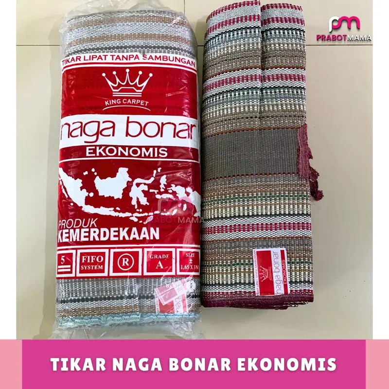 PRABOTMAMA Tikar Naga Bonar Ekonomi 165*300 / Tikar Hajatan / Tiker Lipat Piknik Keluarga 0