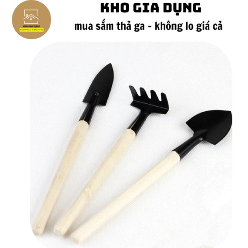  BỘ CUỐC XẺNG LÀM VƯỜN MINI   bộ 3 dụng cụ làm vườn mini  1639 