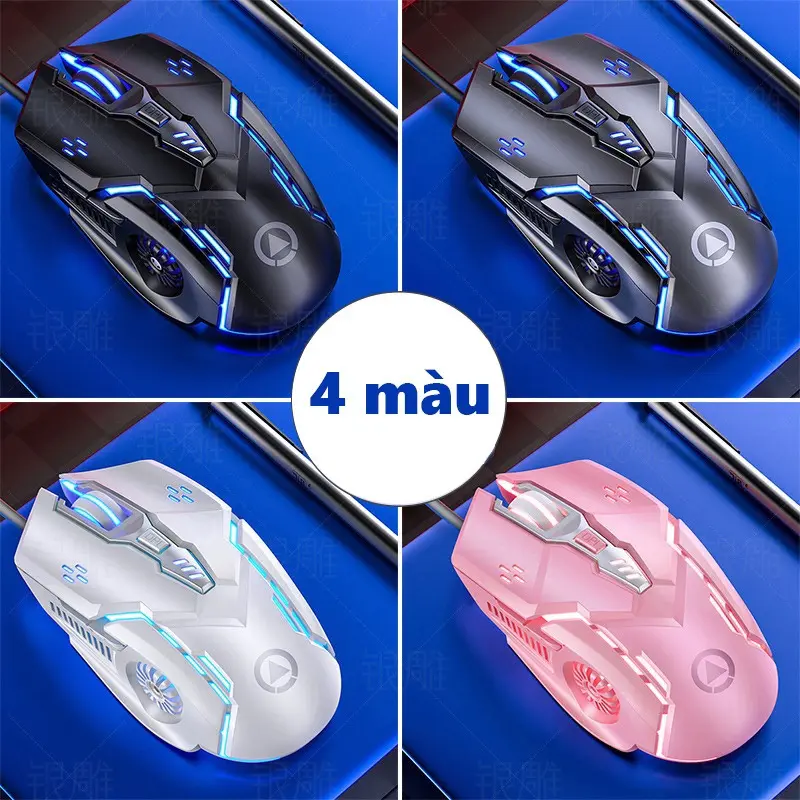 Chuột Máy Tính Chơi Game Gaming Có Dây G5 6D 3200dpi LED 7 Màu, Chuột Văn Phòng Làm Việc 3