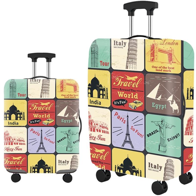 Áo Bọc Vali - Túi Trùm Vải Thun 3D Co Giãn 4 Chiều -Chống xước vali Bảo vệ hành lý