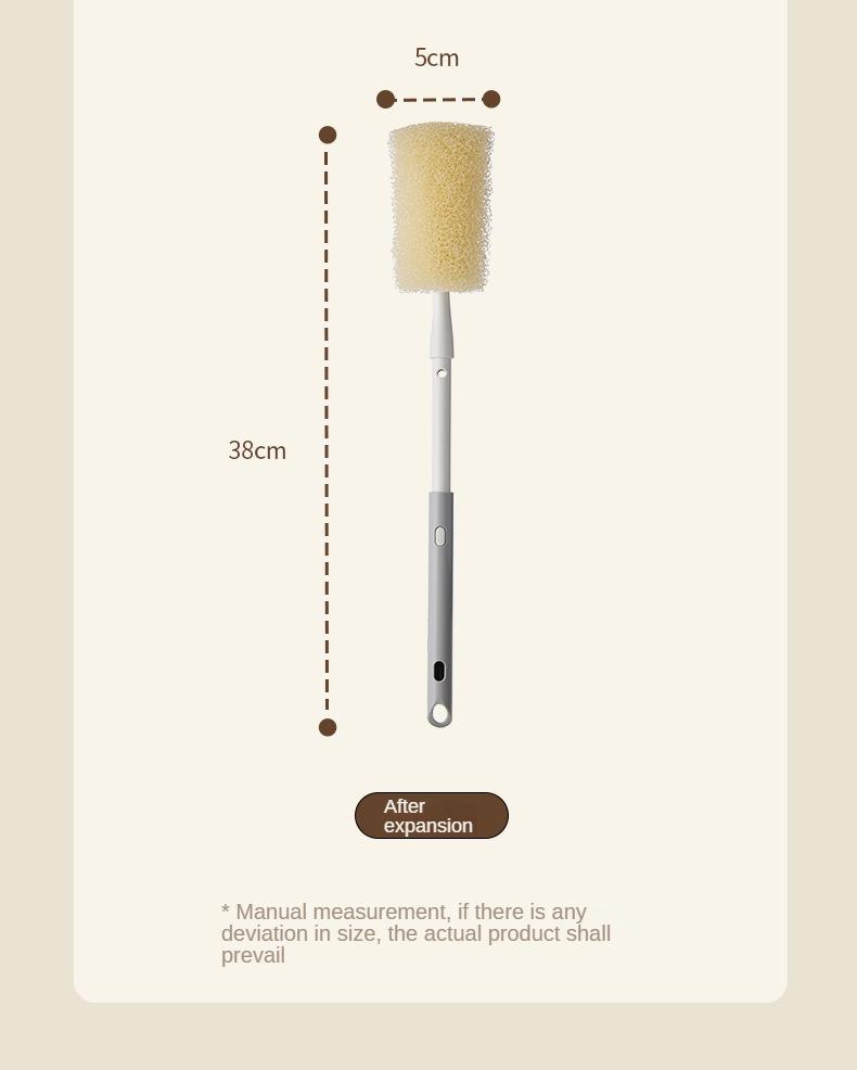 Product Introduction of Cup Washing Brush Long Handle Household Cup Brush Dedicated Fantastic Net Baby Bottle Brush Sub-Water Cup Brush Cleaning Decontamination Sponge Brush Glass Wiper Squeegees brush  cleaning tool 7