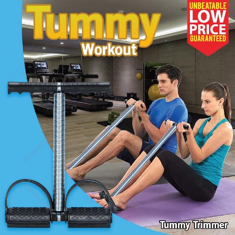 Spring Leg Exercise Tool Sit Up Pull Spring Leg Workout Fitness Tummy Trimmer Foot Pedal ...