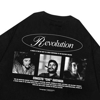 Toms Project Tshirt Revolution Black - Kaos Pria Combed Katun Cowok Sablon Rib Baju Santai 1