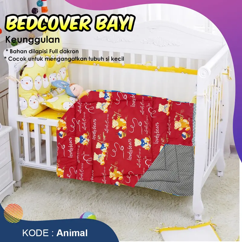 Bedcover Bayi / Selimut Bayi / Alas tidur bayi murah, nyaman dan lembut 2