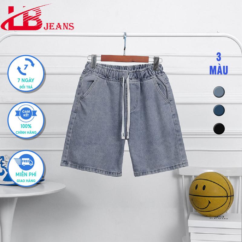 Quần Short Nam Đùi , Form Trên Gối , Chất Jean Dày Dặn , Thoáng Mát ,  Có Dây Rút