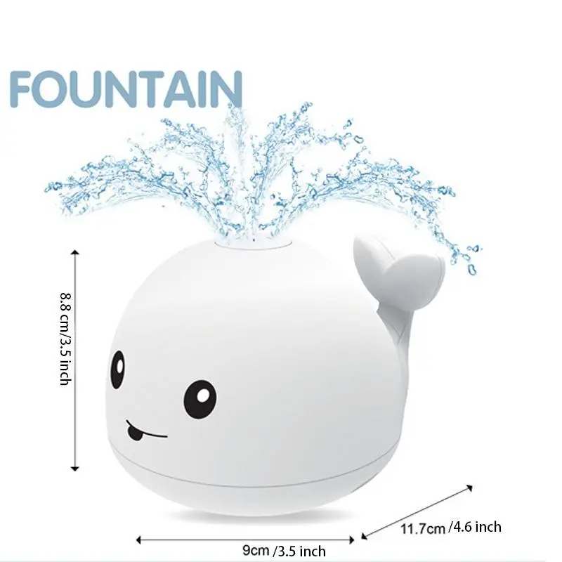 Whale Design Bath Water Sprinkler Toy, Water Spray Toy with Light & Music for Kids, Fun Water Toy 1