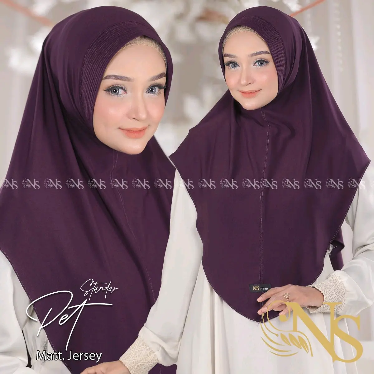 Jilbab Instan Jersey super Premium Pet Antem / bergo jersey / kerudung jerset pet / jilbab standar