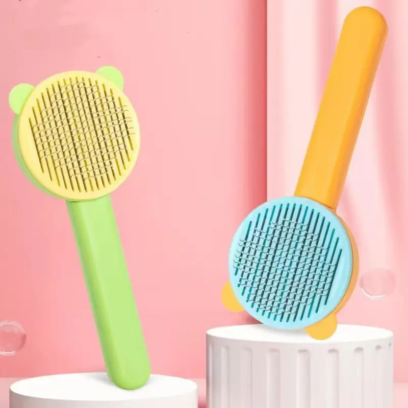 Sisir Bulu Kucing Sisir Grooming Press Kucing Sisir grooming Kucing Anjing Pet Hair Comb 5