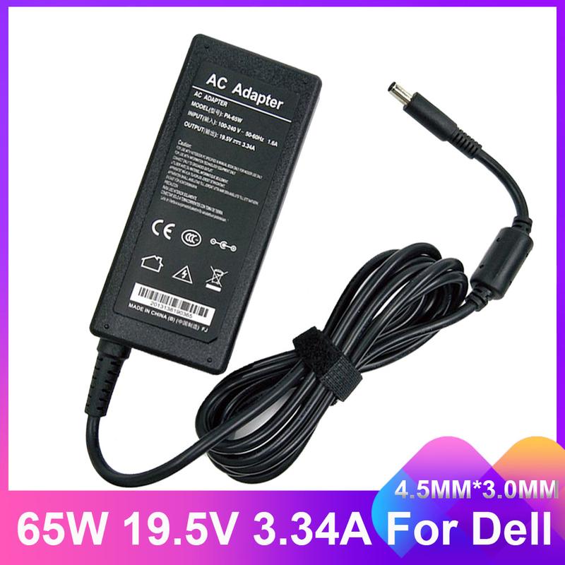 19.5V 3.34A 65W 4.5*3.0mm Laptop Charger Adapter For Dell Inspiron 15 3551 3552 3558 5551 5552 5555 5558 5559 7568 P28E P57G 0