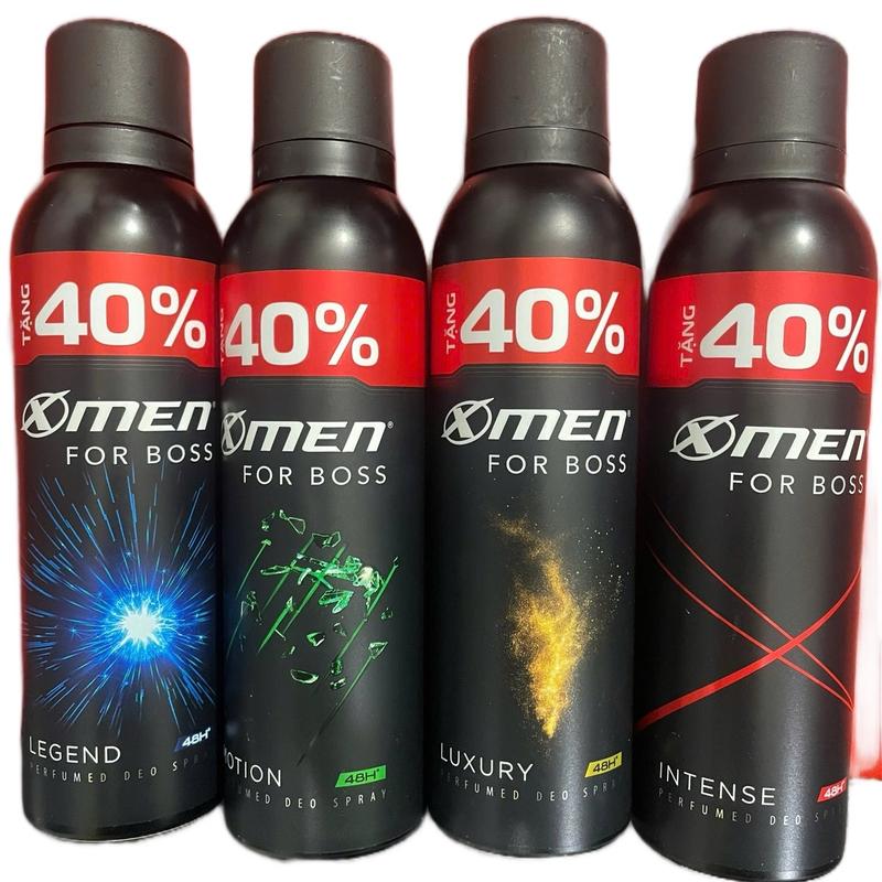 Xịt khử mùi XMEN For Boss 210ml- Chất hương, Chất Boss, Chất Thành Công. Lưu hương nươc hoa 48h. Khử Mùi Hôi lăn xịt Làm Đẹp Da Massage