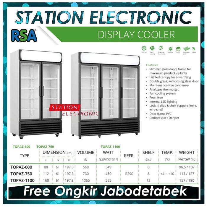 HARGA PROMO DISKON RSA Kulkas Showcase 2 pintu Topaz-750 730 Liter ...