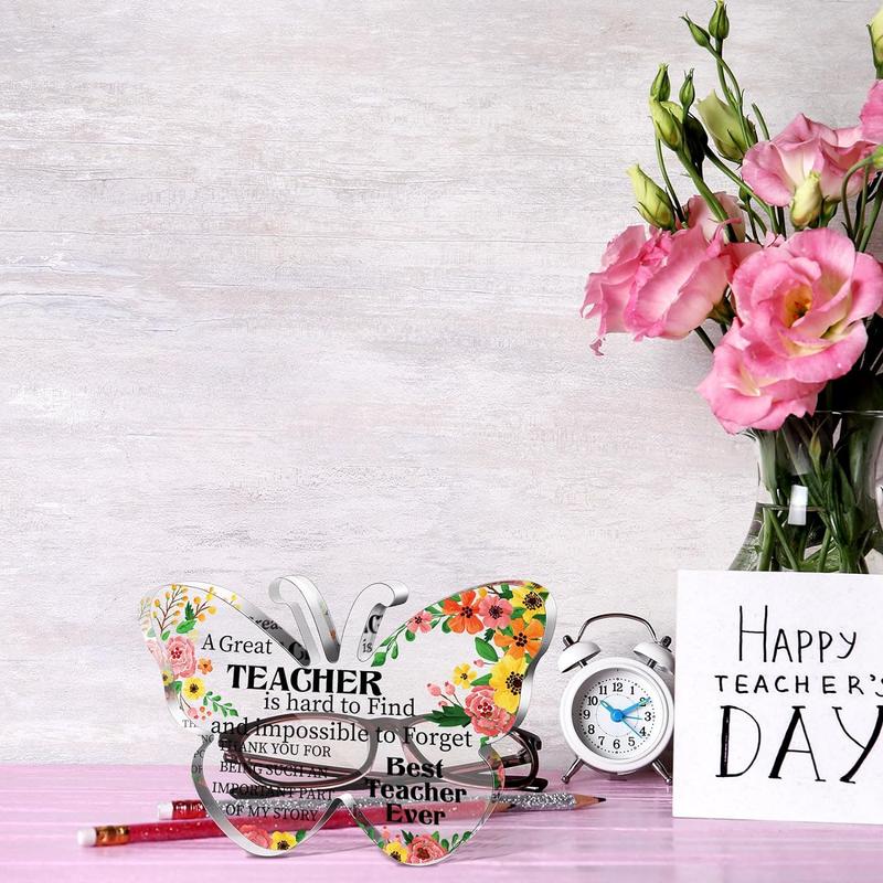 Product Introduction of Room Decor Butterfly & Letter Design Acrylic Ornament, Creative Desktop Decoration, Teacher Gifts UK for Appreciation Day, Home Decor for Living Room Officer, Room Decor, Office Accessories, Sweets School Supplies, Mother's Day Gift for Mom 14