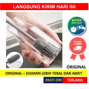 KAMILA SIKAT BOTOL KAMILA SILIKON SILICON SILICONE DOT PEMBERSIH SUSU PANJANG GAGANG MINUM BRUSH ALAT RUMAH GELAS