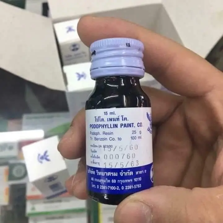 [Che tên ] Tinh chất Podophyllin 25% Thái lan -15ml/lọ .bôi sùi mào gà