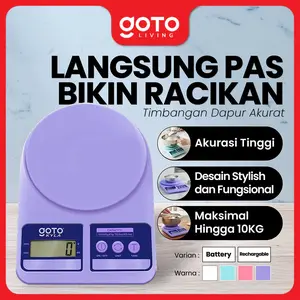 (Promo Terbatas) Goto [COD] Kyla Kitchen Scale Timbangan Bumbu Dapur Kue Digital Charge LED