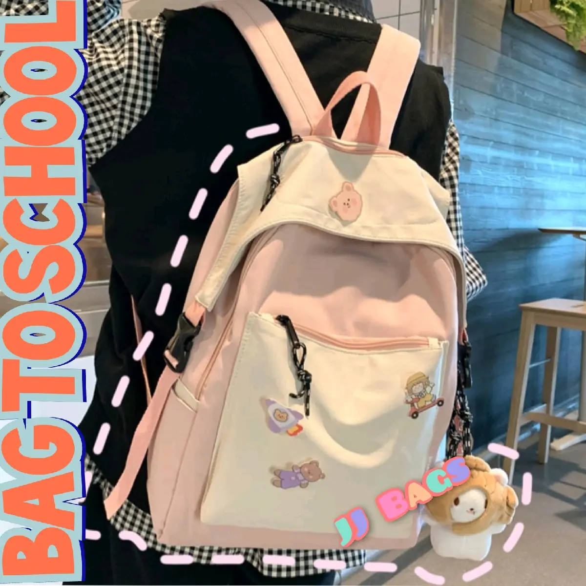 Tas Ransel Wanita Remaja Perempuan Kekinian Korea Style Ransel Sekolah SD SMP SMK Populer terbaru Kekinian Viral  Murah Mewah bag fashion