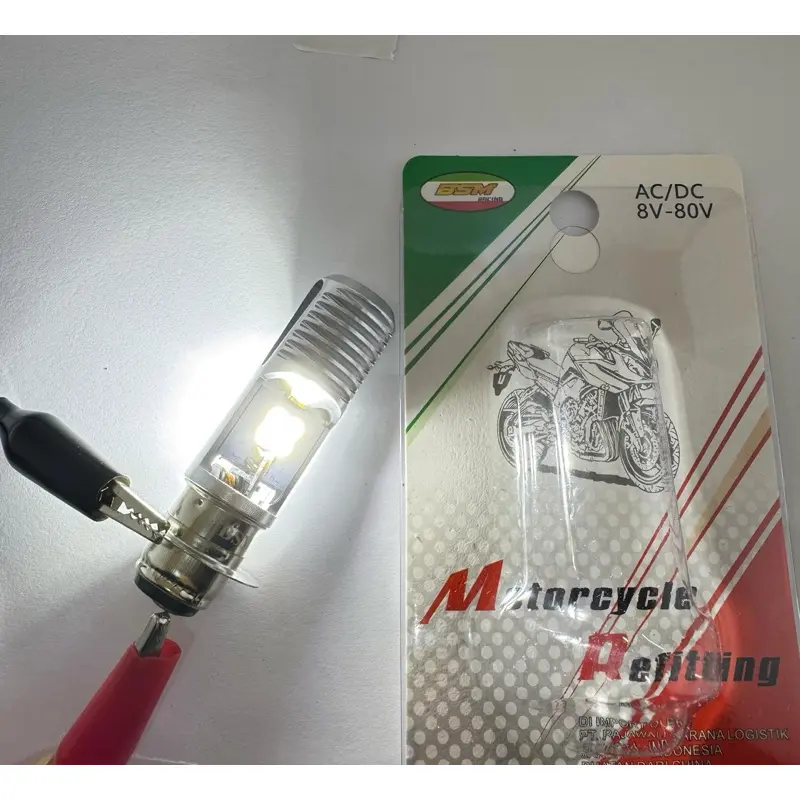 COD Bholam lampu led ac dc h6 2sisi 8 LED h6 matic bebek universal 1