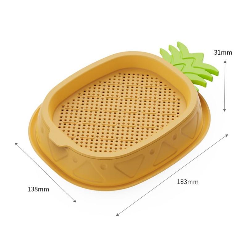 Hộp Trồng Cỏ Cho Mèo Hình Quả Dứa, Có Thể Tái Sử Dụng, Khay Nảy Hạt, Trồng Cây Thủy Canh Không Đất, Hộp Thủy Canh, Không Có Hạt, Thích Hợp Cho Ủ Hạt, Bao Gồm Vỏ Cỏ Mèo 2