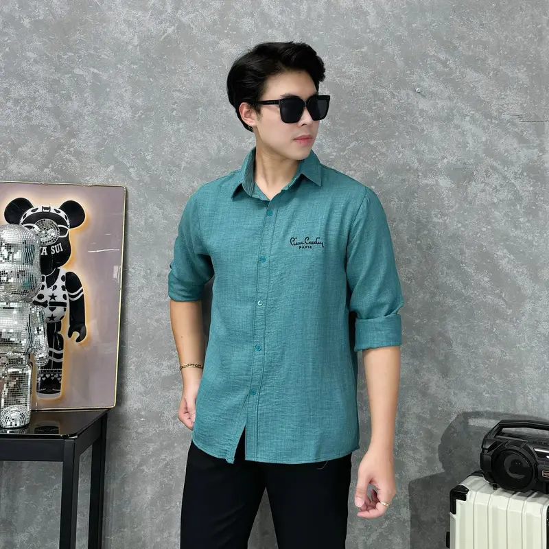 Sơ mi nam dài tay đũi vân mây-SBG, thời trang nam - Nữ, Women 0