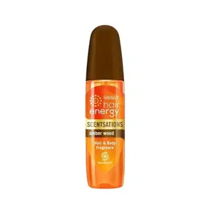 Makarizo Hair Energy Scentsations Hair Fragrance Amber Wood 100 mL Hair Parfum  | Hair Mist  | Parfum Rambut Spray  | Hair Scent Parfum Rambut UV Protection  | Rambut Sehat, Harum, & Lembut