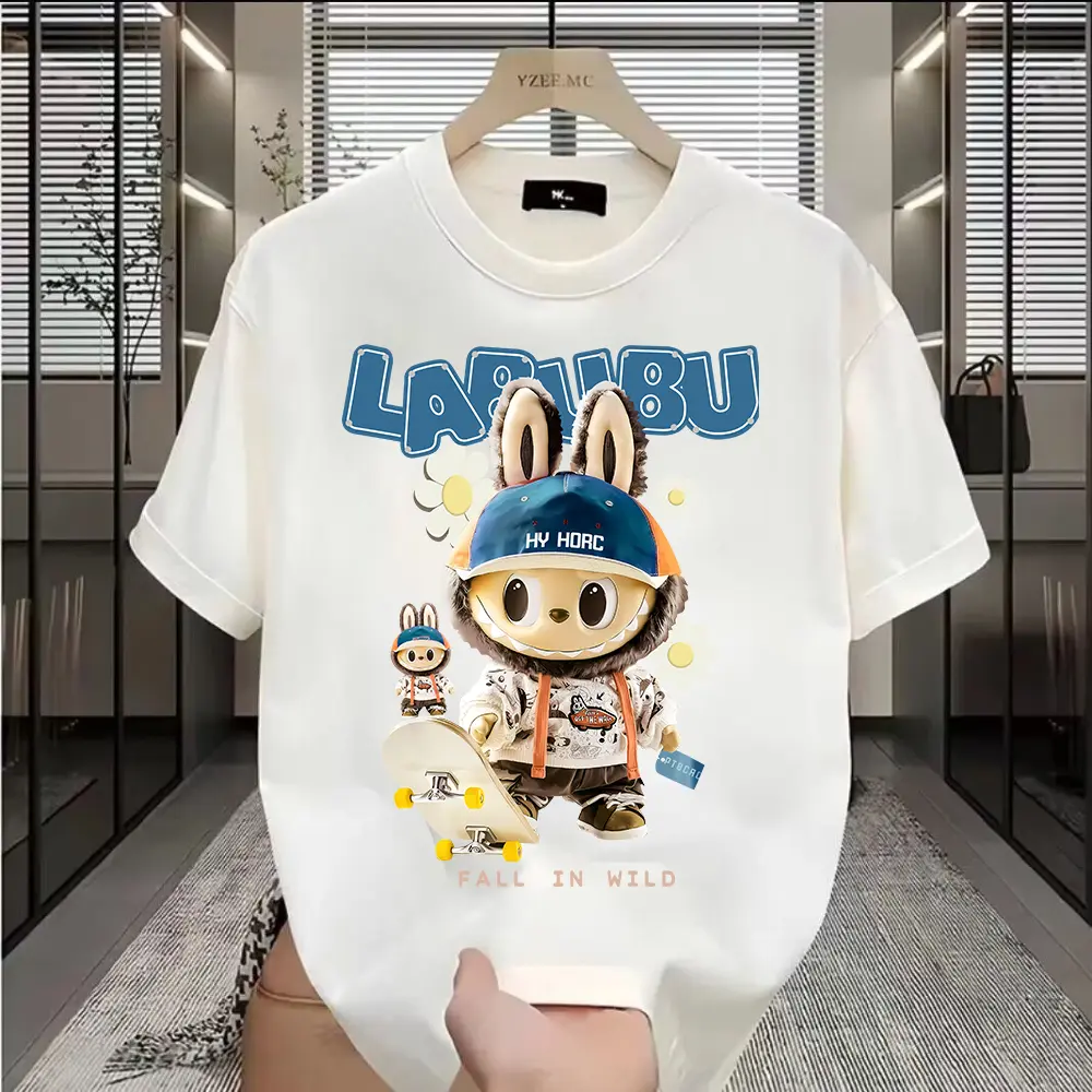Fun Animation Print Unisex Casual Fashion T-Shirt Short Sleeve