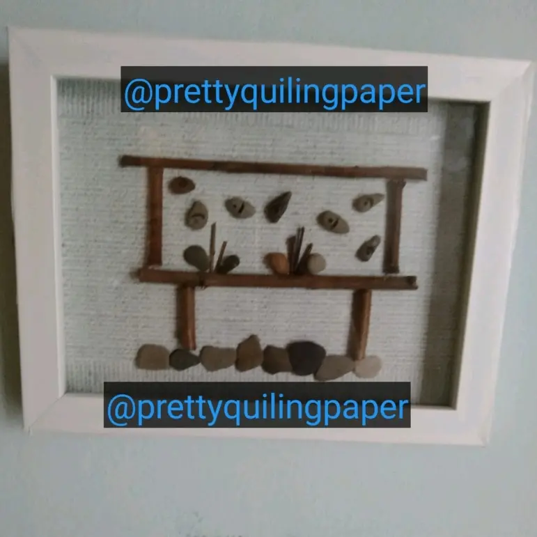 HIASAN DINDING SENI BATU PRETTY QUILING PAPER 1