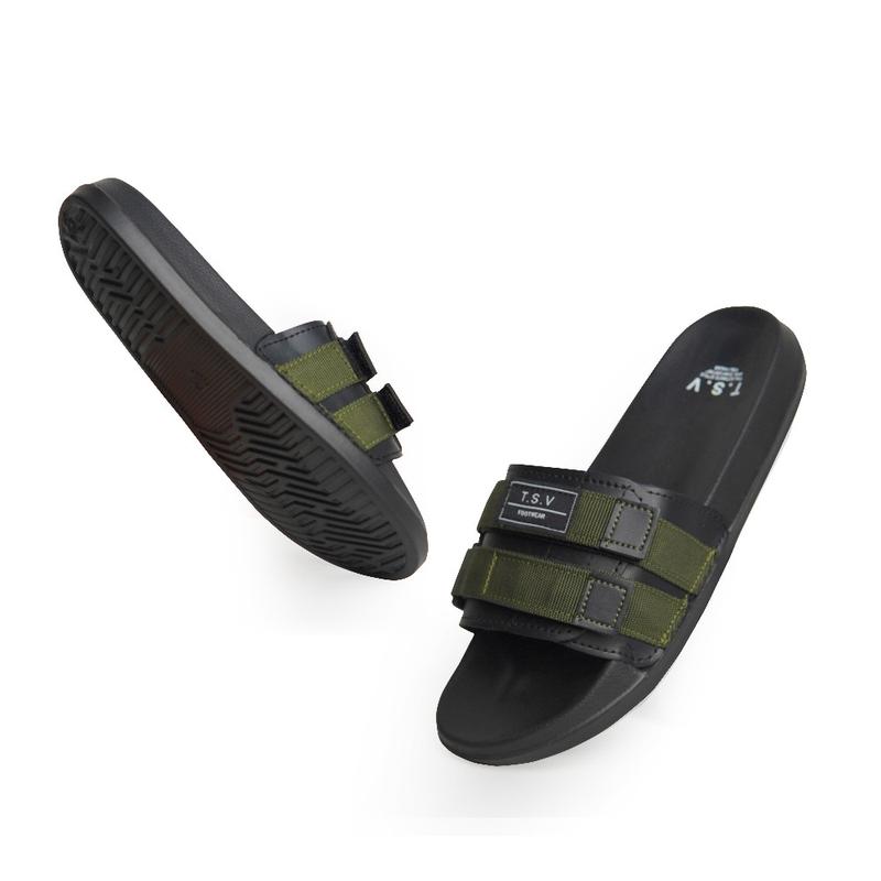 Product Introduction of TSV FOOTWEAR Sandal cowok slip on Slade TSV sandal black grenn andromega 39-43 sendal pria Sandal Hitam Karet 4