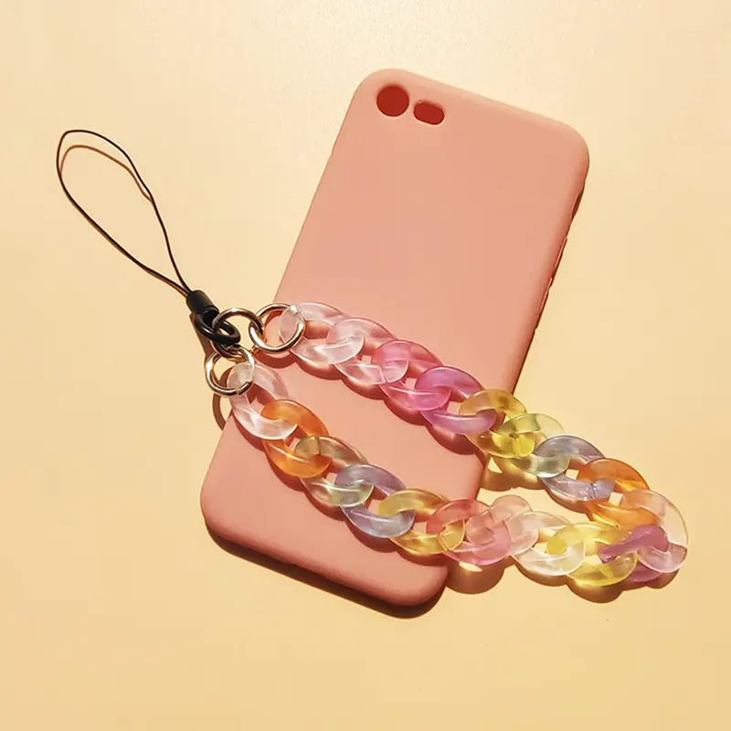 Fashionable Chain Phone Decoration, Frosted Acrylic Mobile Accessories, Anti-lost Mobile Phone Lanyard 4