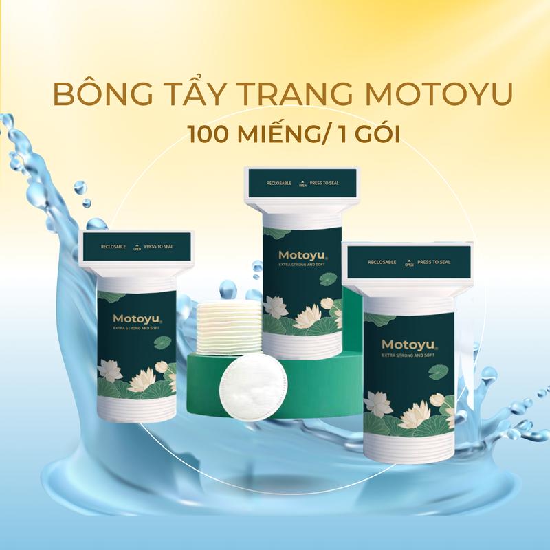 [MOTOYU - AFF ] COMBO 5 BỊCH Bông Tẩy Trang Sợi Thực Vật, Mềm Mịn, Không Xơ, Không Bụi khăn đa năng   Cosmetic