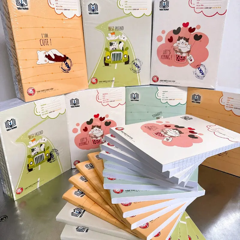 05 QUYỂN VỞ 200TRANG-CUTE CAT - CẤP 2 *GIẢM SÂU 35%* 0