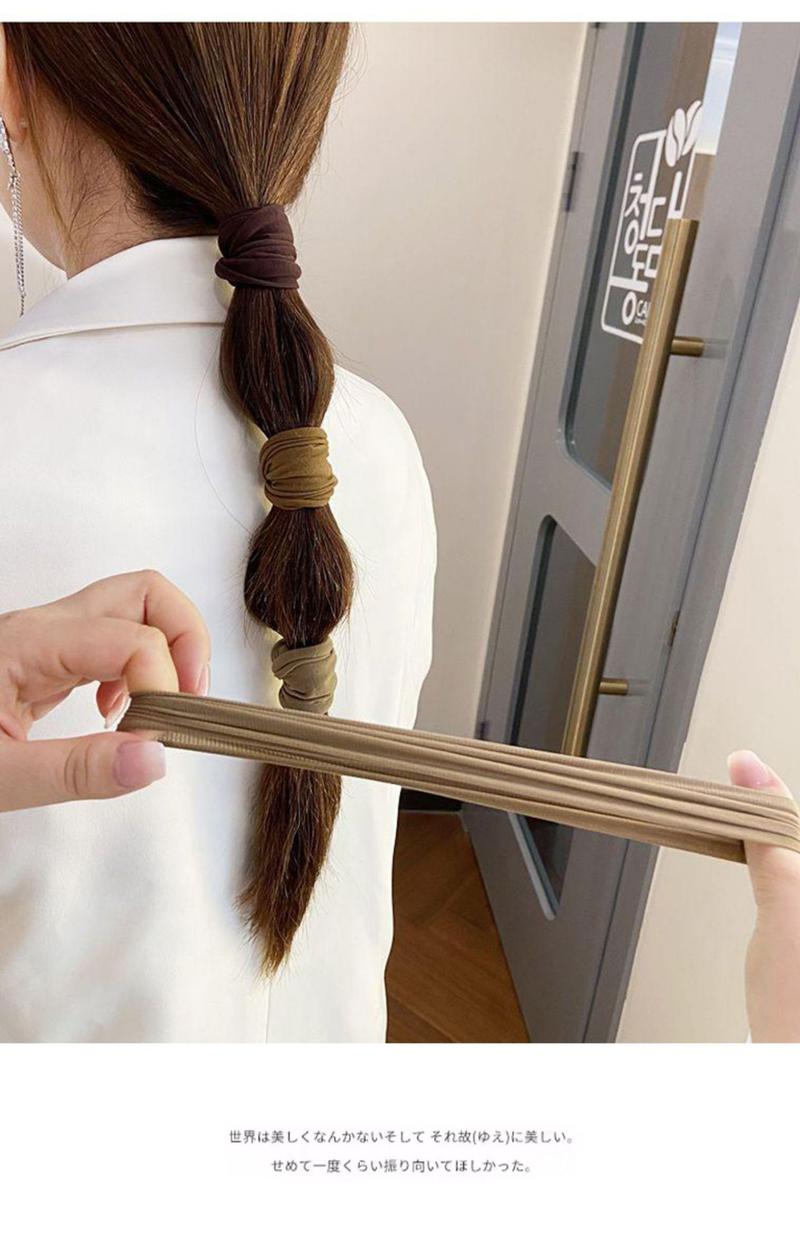 Product Introduction of Dây Cao Su, Cao Cấp, Dành Cho Nữ, Scrunchies, cài tóc, Dây Buộc Tóc Đuôi Ngựa Cao, Độ Đàn Hồi Cao, Siêu Rộng, Mặt Nạ Da, Dây Buộc Tóc, 025, 2 Miếng Hàng Mới Về Women 4