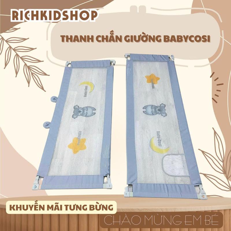 VCT - [Combo 2-3 thanh] Thanh chắn giường cao cấp BabyCosi giá rẻ dày dặn chắc chắn cho bé