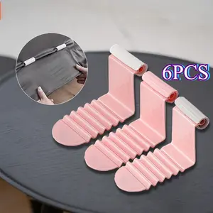 6pcs Alat Penjepit Sprei Anti Geser Bahan Plastik