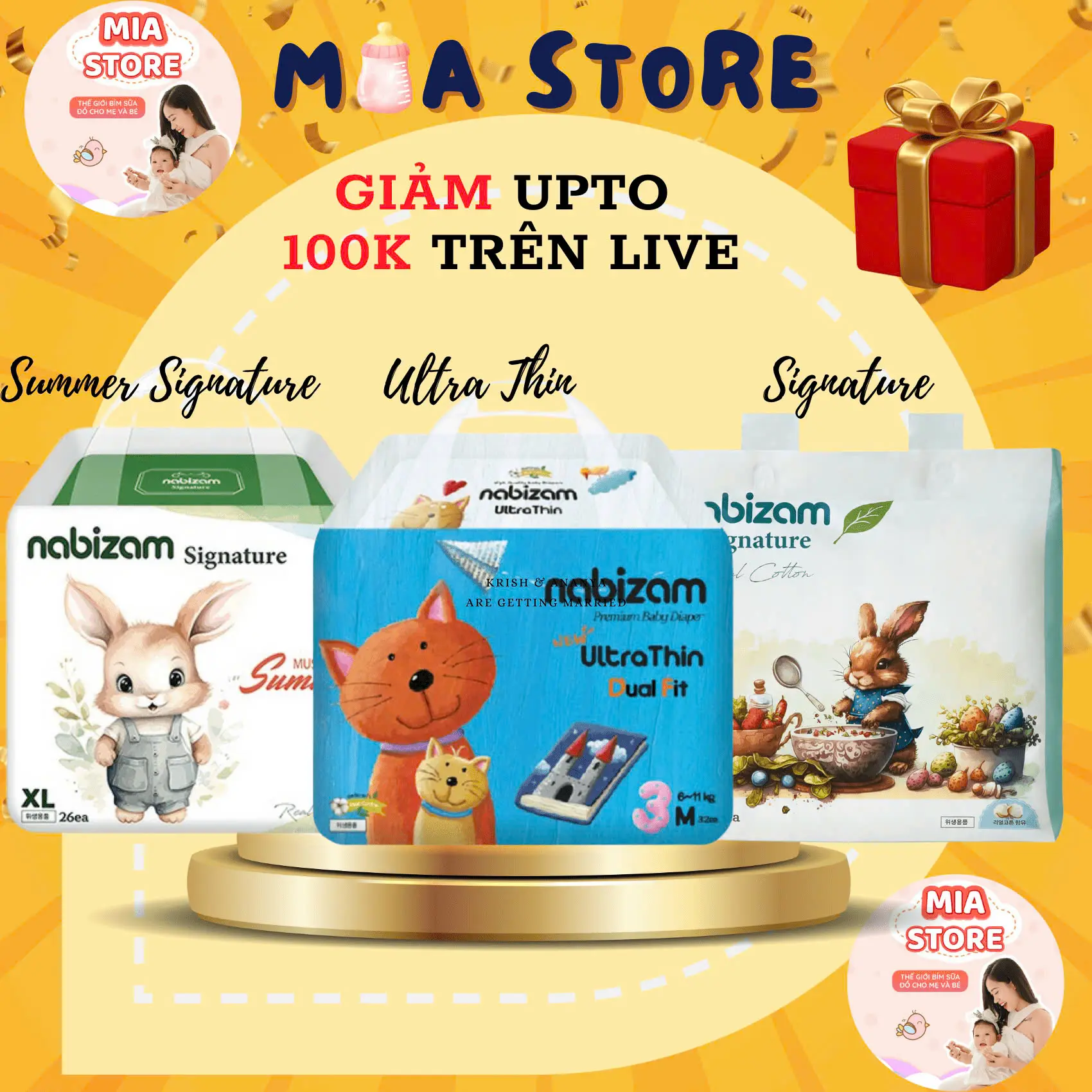 COMBO 2 bịch bỉm quần Nabizam Ultra thin Siêu mỏng đủ size M/L/XL/XXL Cho Bé Nữ/Nam