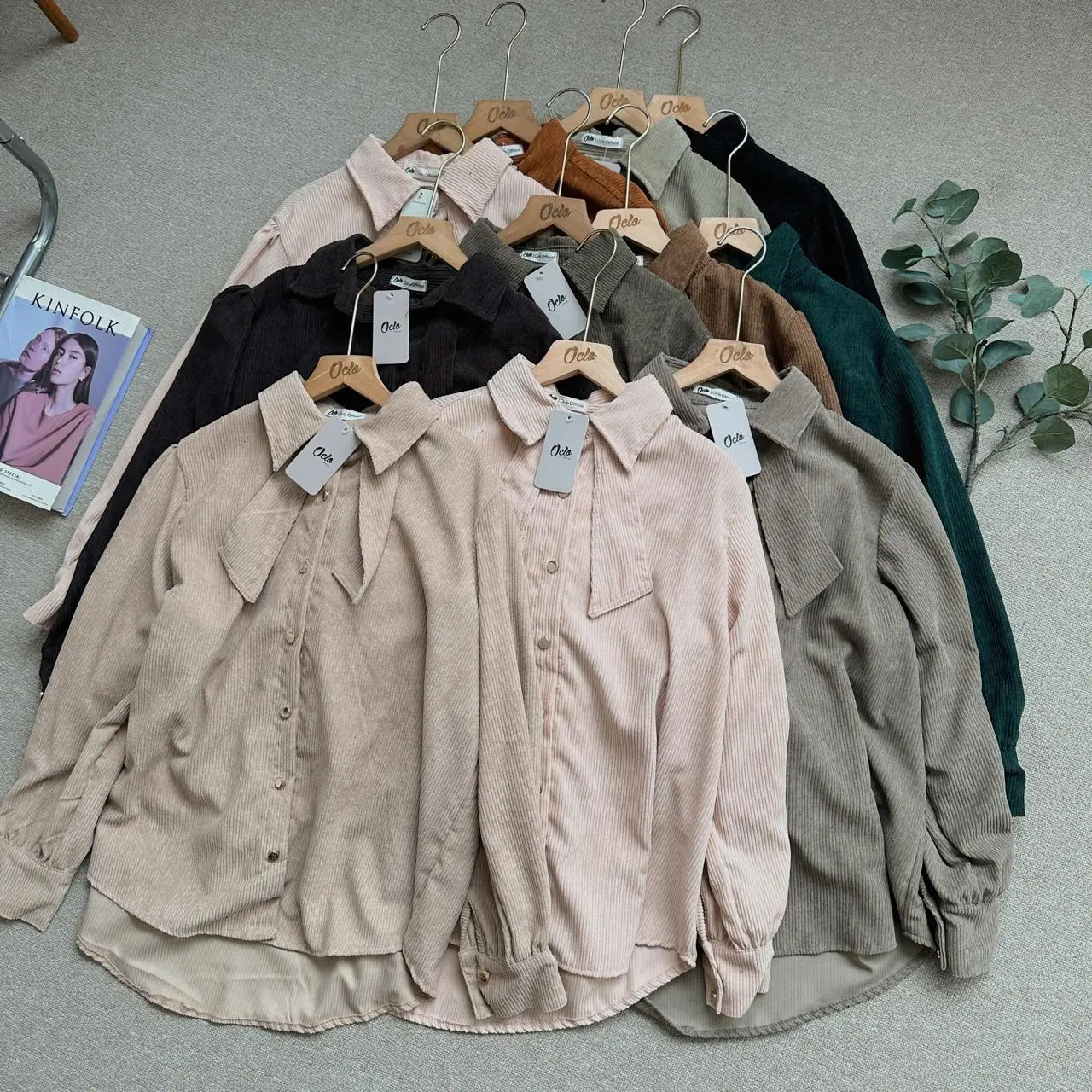 Oclo Dory Shirt Jeans Ribbon Casual basic dailywear