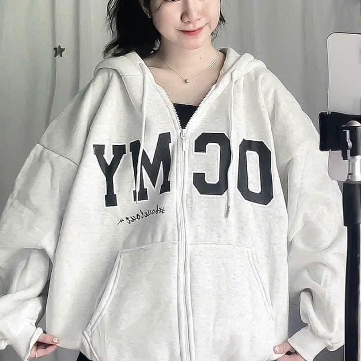 Áo khoác nỉ form rộng tay bồng - OCMY Nữ Women Top Hoodie