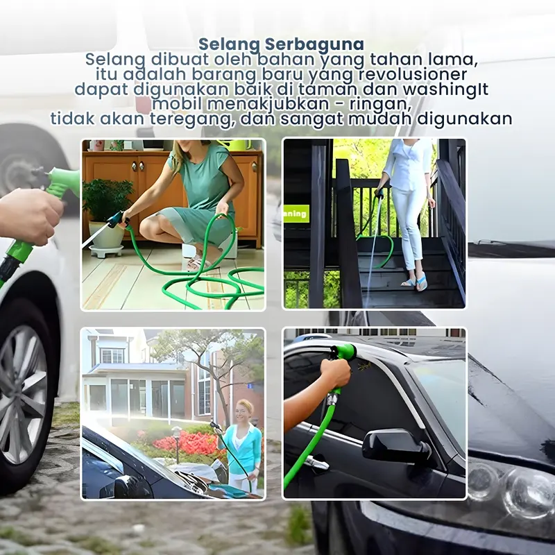 Selang Kran Air Selang Paket Alat Semprotan Air Anti lumut Alat Cuci Motor 5