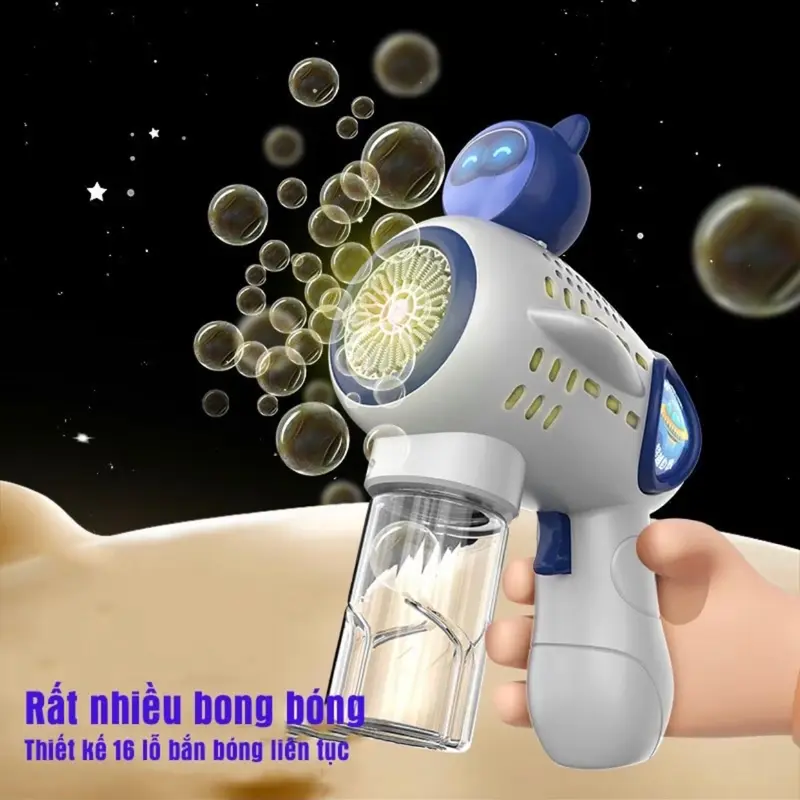 Đỗ chơi máy thổi bong bóng xà phòng tặng kèm xà phòng bóng có đèn sáng lung linh Toy Đồ Chơi 4