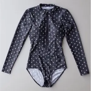 Swimsuit Baju Renang Wanita Rashguard Lengan Panjang Untuk Surfing 8028