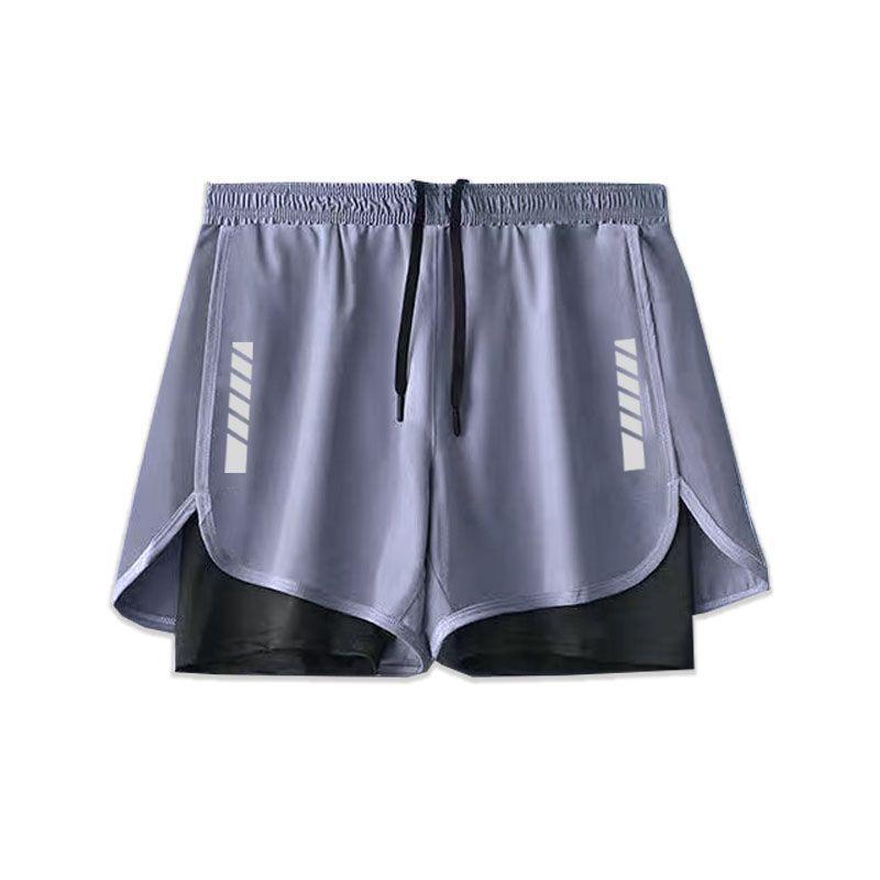 Bộ Đồ Thể Thao Chạy Bộ, Dành Cho Nam Và Nữ, Nhanh Khô, Làm Bằng Lụa Lạnh, Áo Vest Không Tay Thích Hợp Tập Luyện Và Chơi Bóng Rổ, Chạy Bộ Buổi Sáng, Quần Đùi Hai Lớp, Lý Tưởng Để Chạy Theo Đường Ánh Sport 7